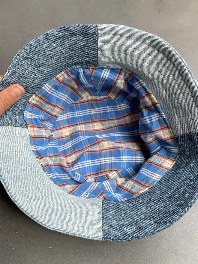 Kids Recycled Denim Bucket Hat