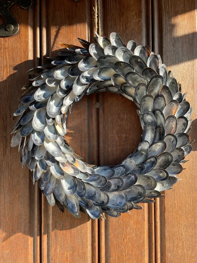 Extra Large Mussel Shell Wreath