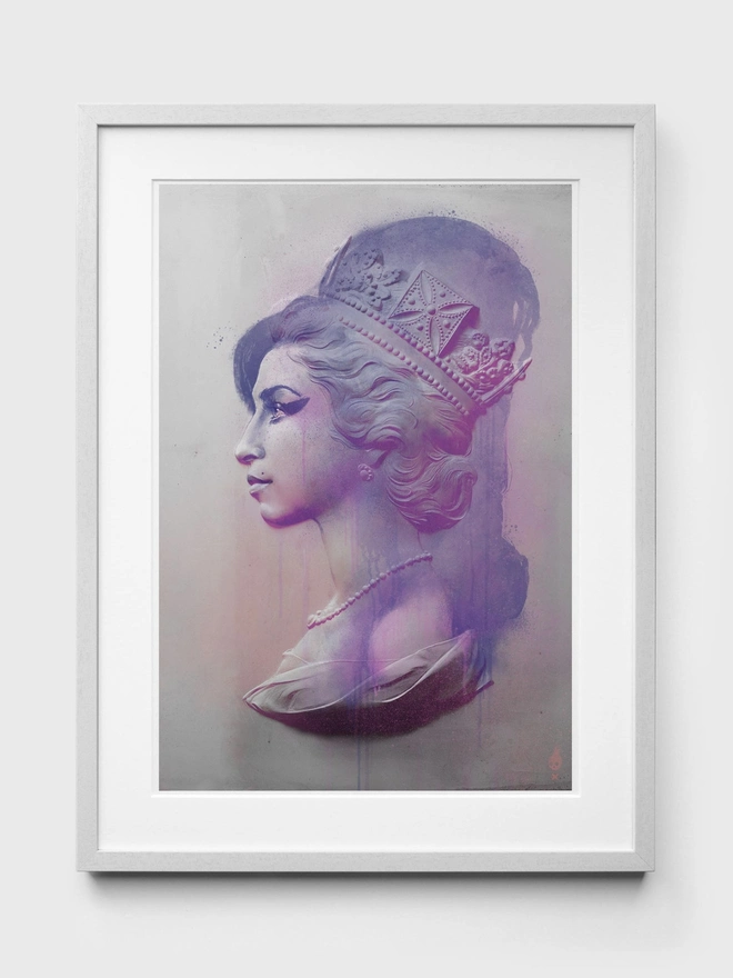 Amy Winehouse Pink- Black Frame