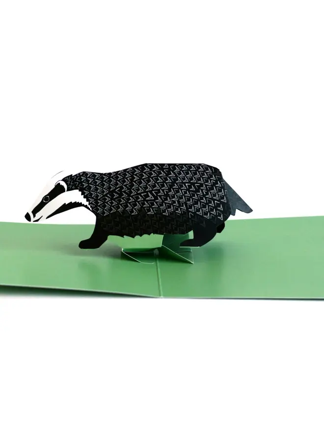 3d badger pop out card