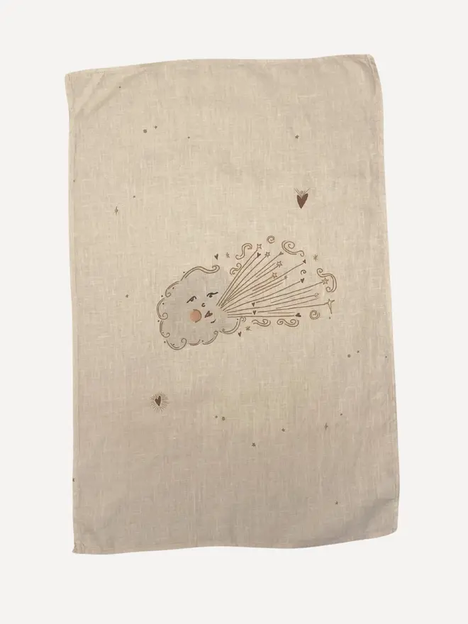 Love Cloud Linen Tea Towel