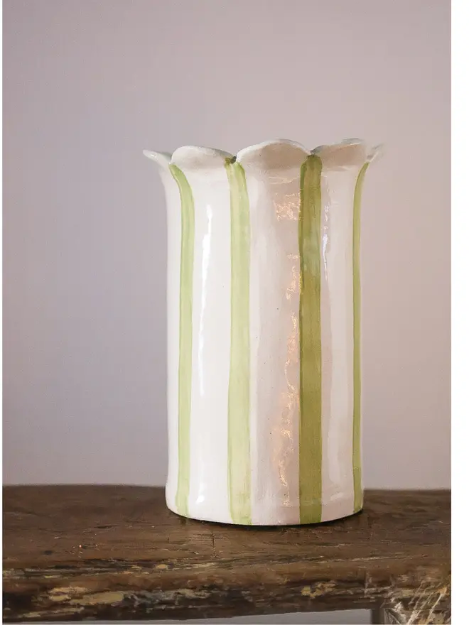 Sage Daisy vase