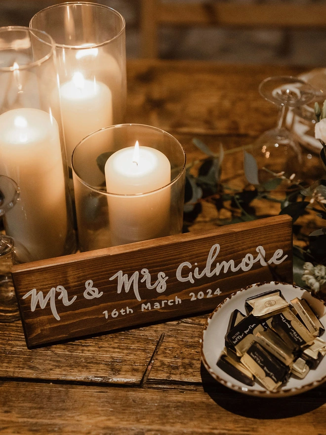 wedding top table sign