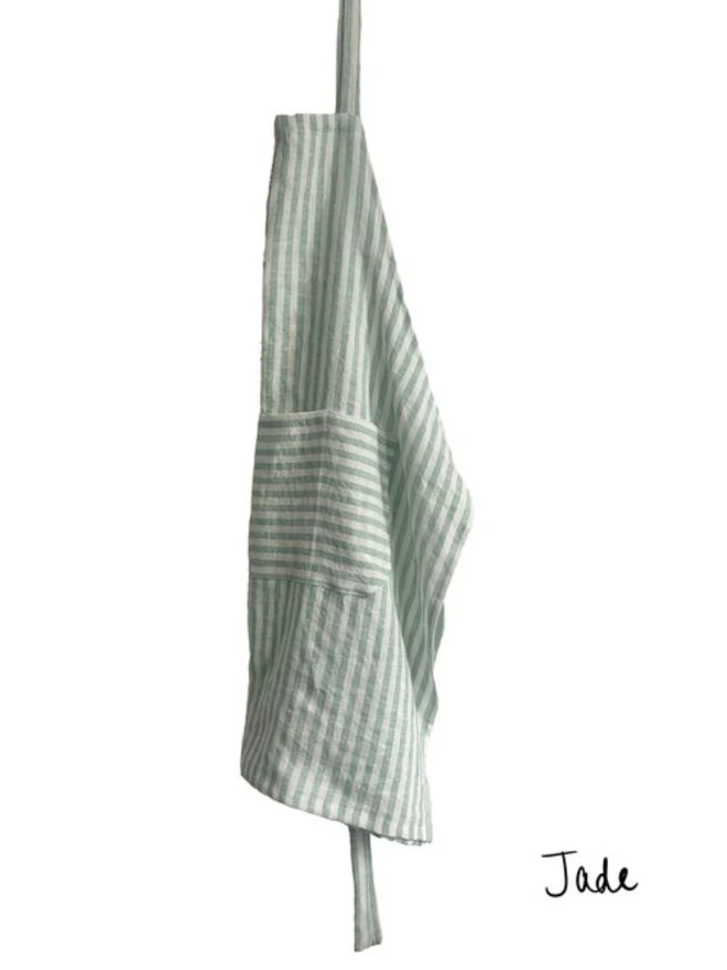 Striped Linen Full Apron