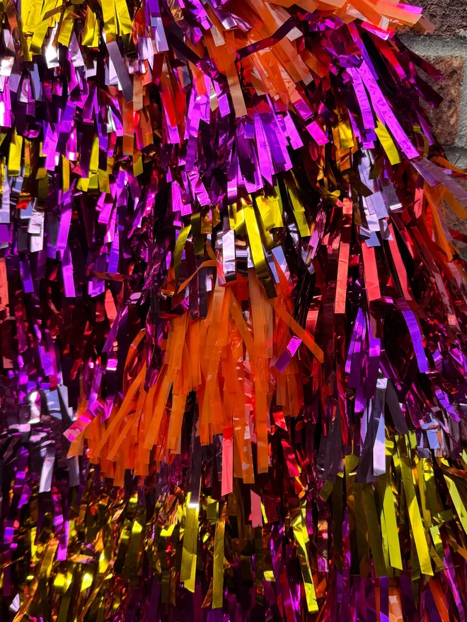 Tinsel cape festival cape festival jacket festival fashion bestival Glastonbury cape tinsel cape glitter cape Purple cape red cape pink cape lgbtq cape