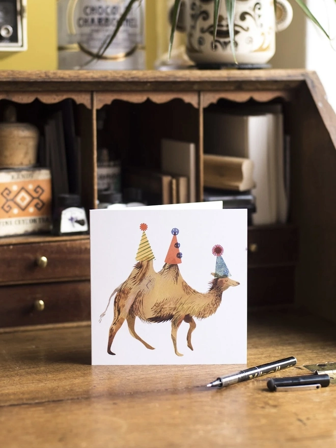 Personalised Party Camel Birthday Card