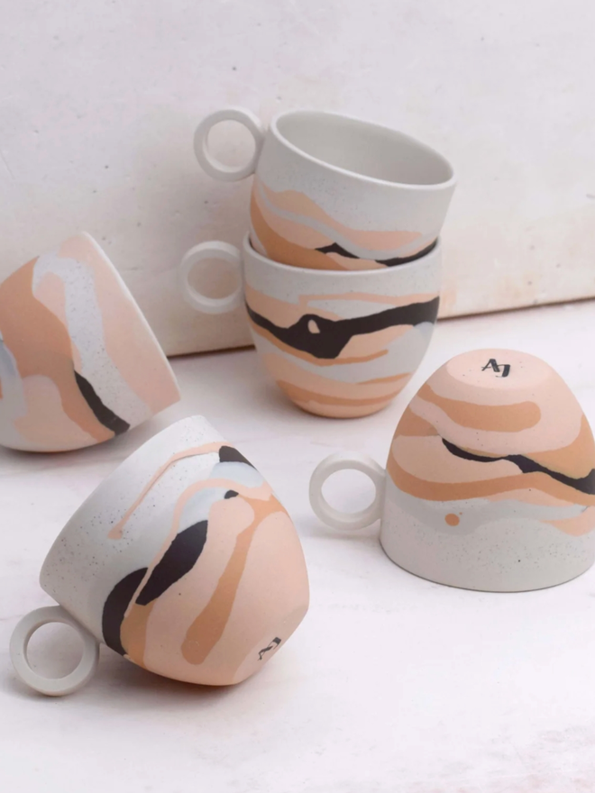 Desert Dreamlands Espresso Cup. A selection of the Desert Dreamlands collection, showing typical decoration styles.