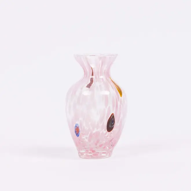 loto curved vase in pink
