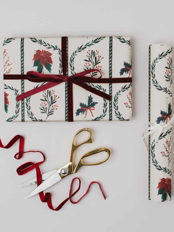 Botanical Christmas Wrapping Paper