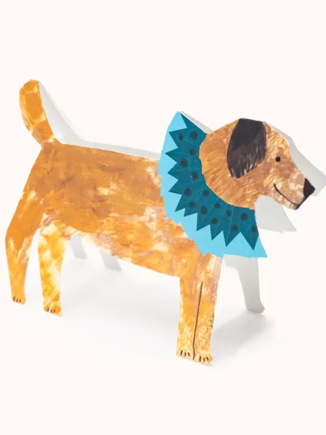 dog stand up card