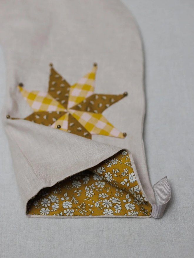 patchwork star christmas stocking