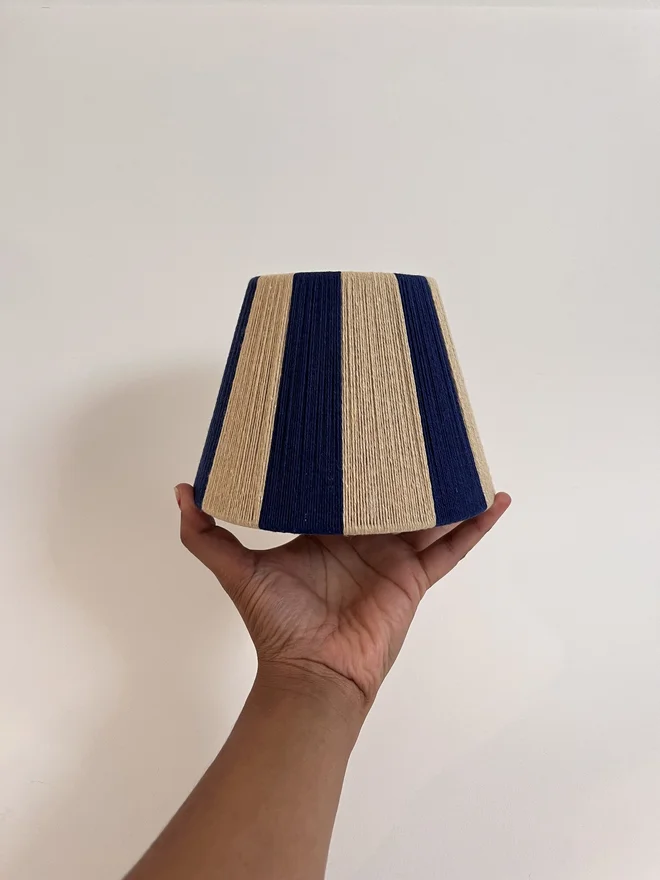 Midnight Coffee The Dark Blue Stripe String Lampshade