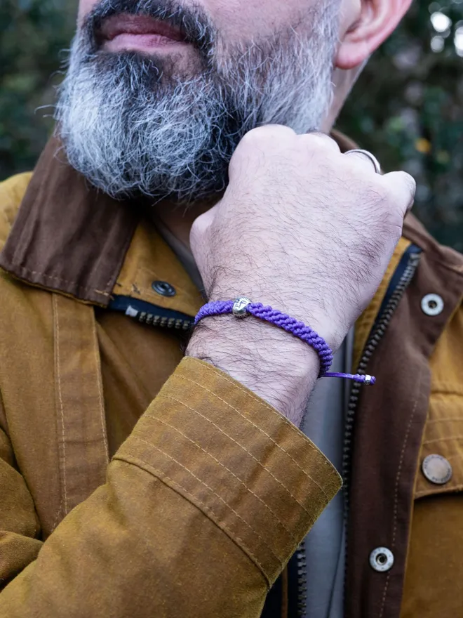 MEN BRACELET BUDDHA PURPLE