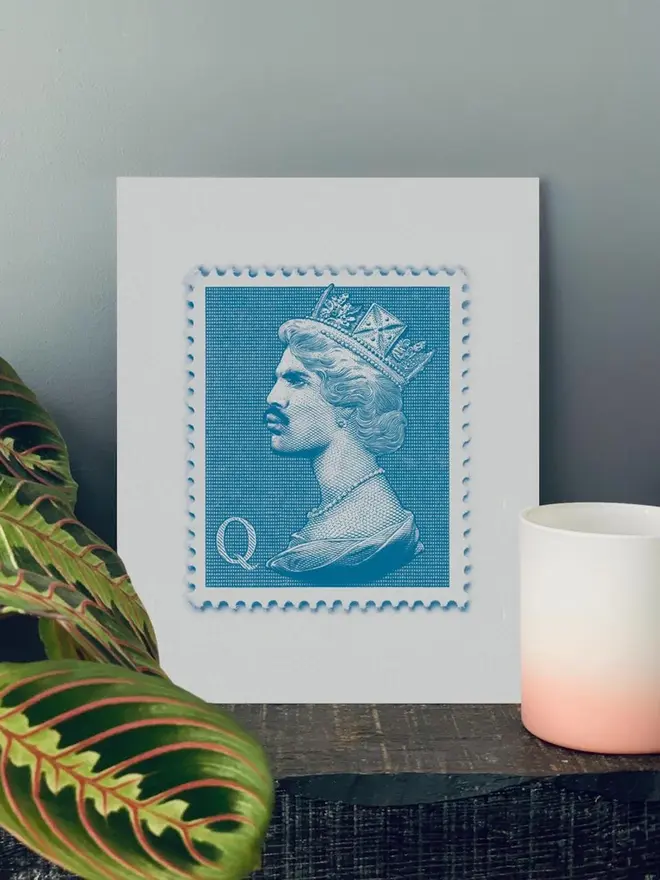 'Freddie Mercury Mini Stamp' Art Print 