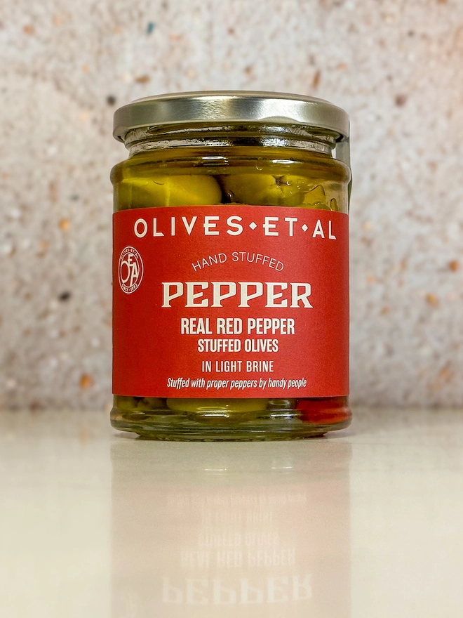 Red Pepper Stuffed Olives