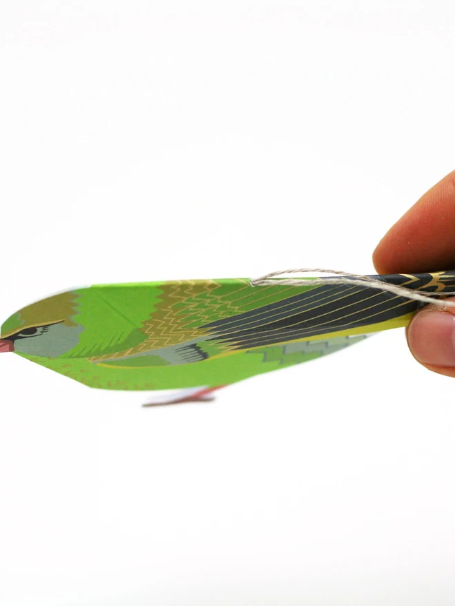 Card With 3D Greenfinch Ornament