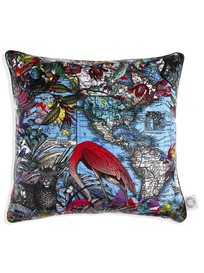 Wild blue world cushion