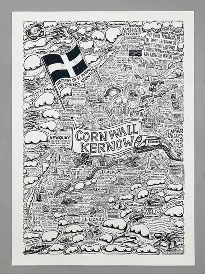Cornwall Poster Wall Art Print Unframed