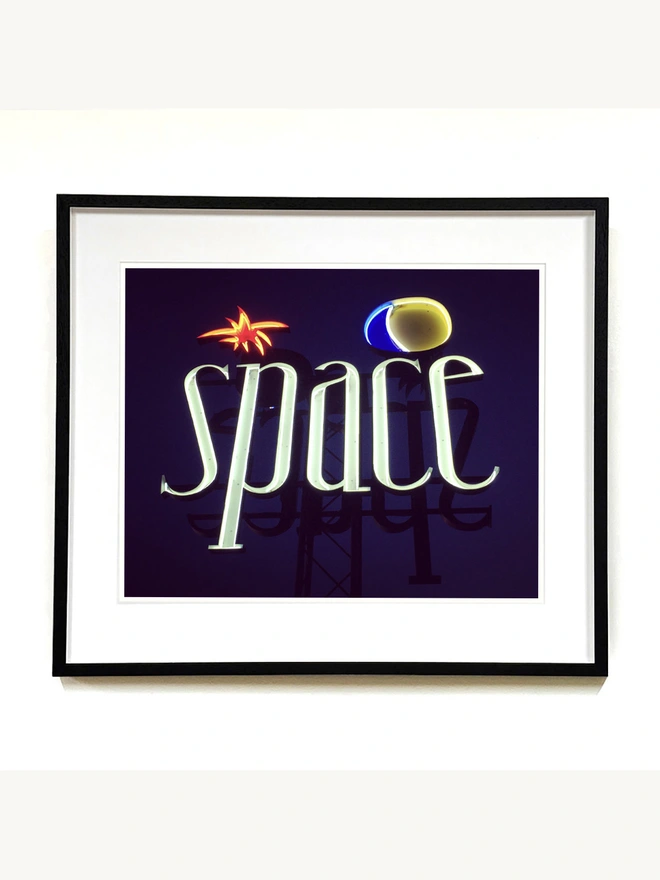 Space Ibiza Artwork in a Black Frame 