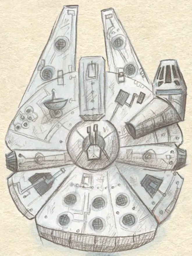 millenium falcon star wars card