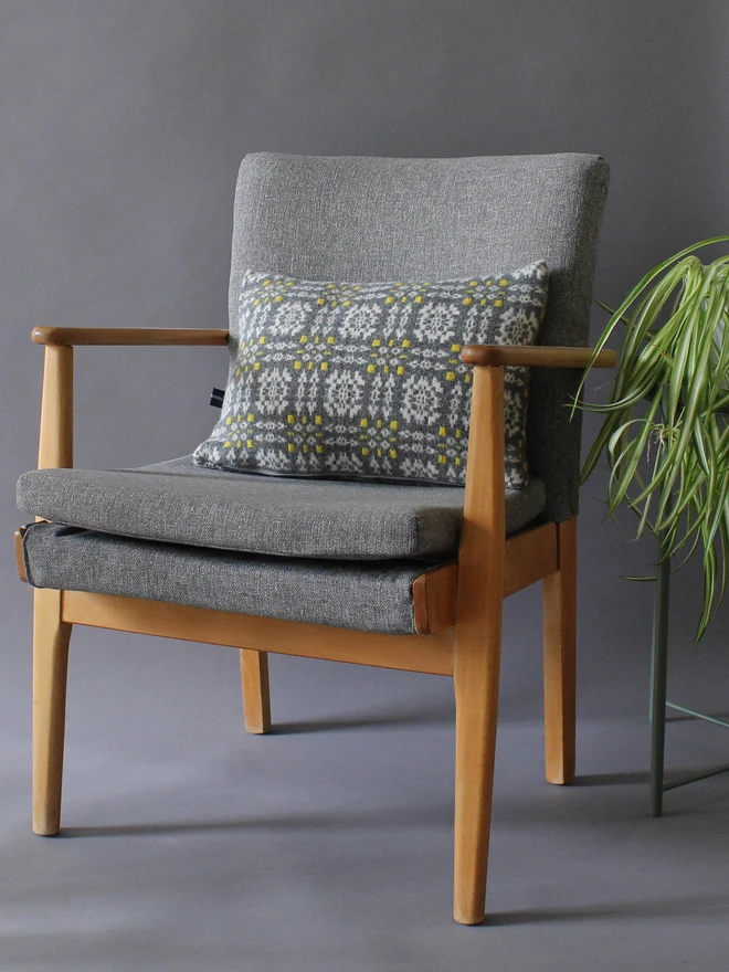 Welsh Tapestry Cushion Grey