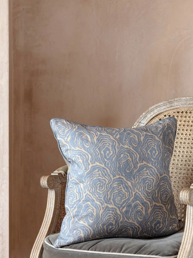 Oysters Blue Foam Cushion