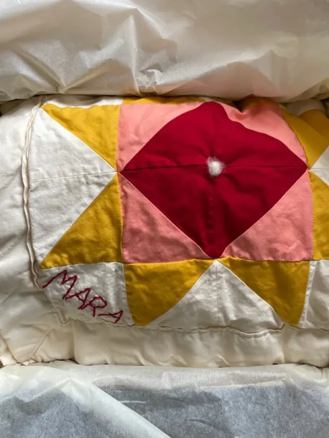 Warm Hearth Patchwork Quilt.