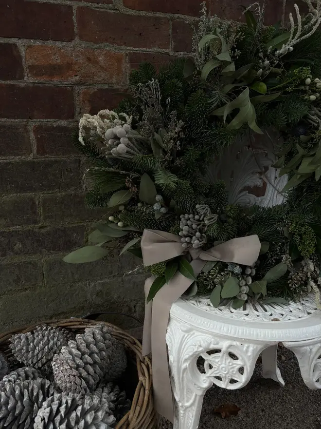 Wild & White Luxury Christmas Wreath