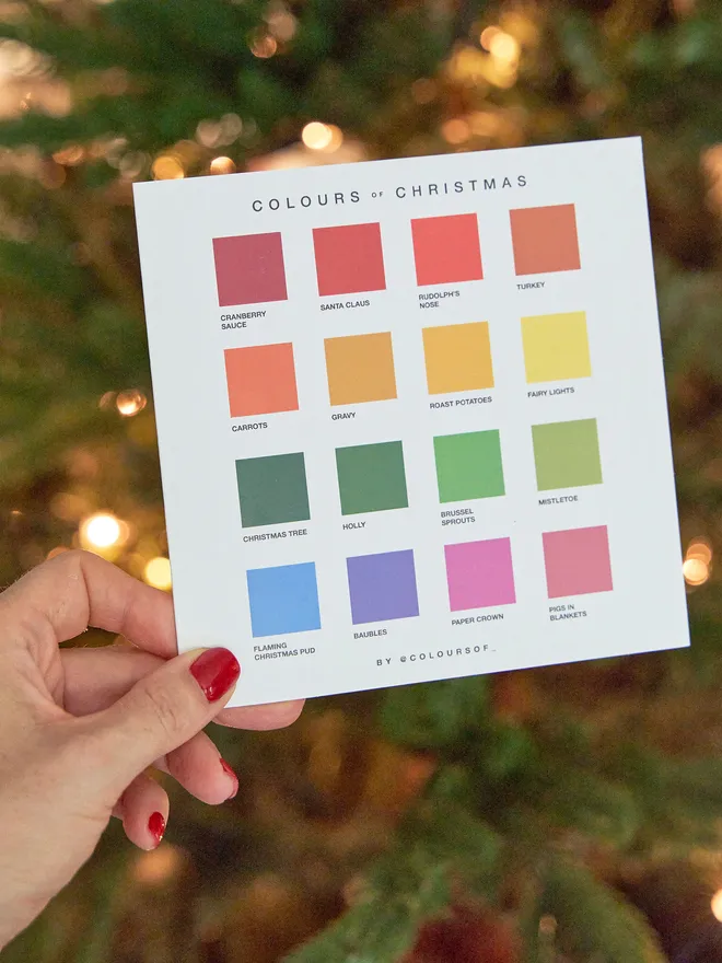Colours of Christmas Card