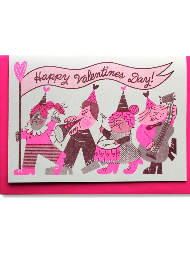 Valentines Parade A6 Riso Greetings Card