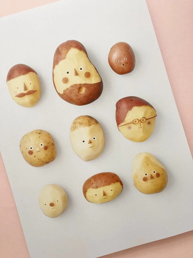 potato people with faces 