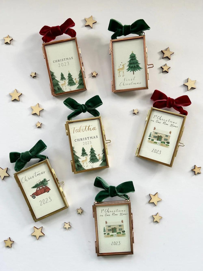 personalised frame christmas decoration selection