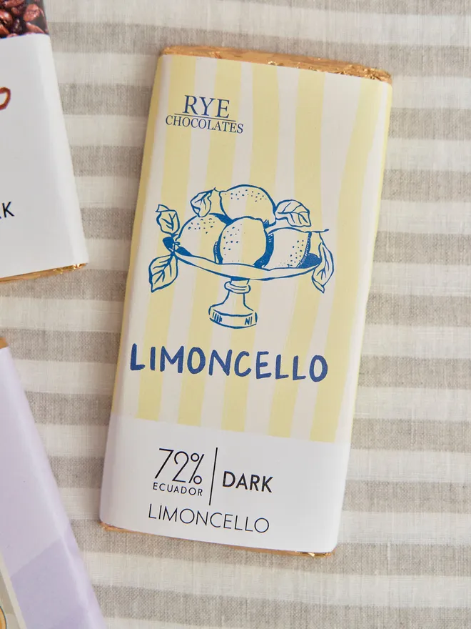 Espresso, limoncello  and gin and tonic chocolate bars