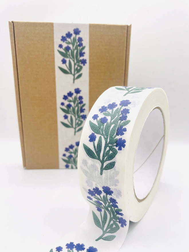 Blue Wildflower Paper Tape