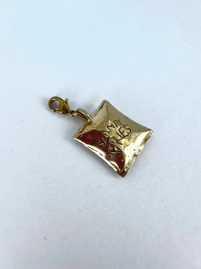 Scampi Fries Brass Charm
