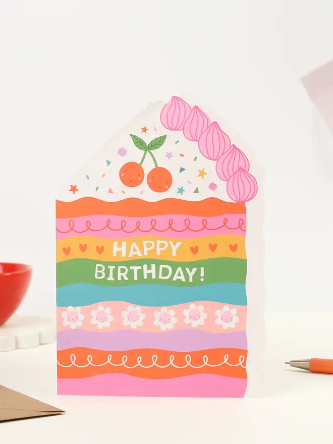 Cake Die Cut Birthday Card