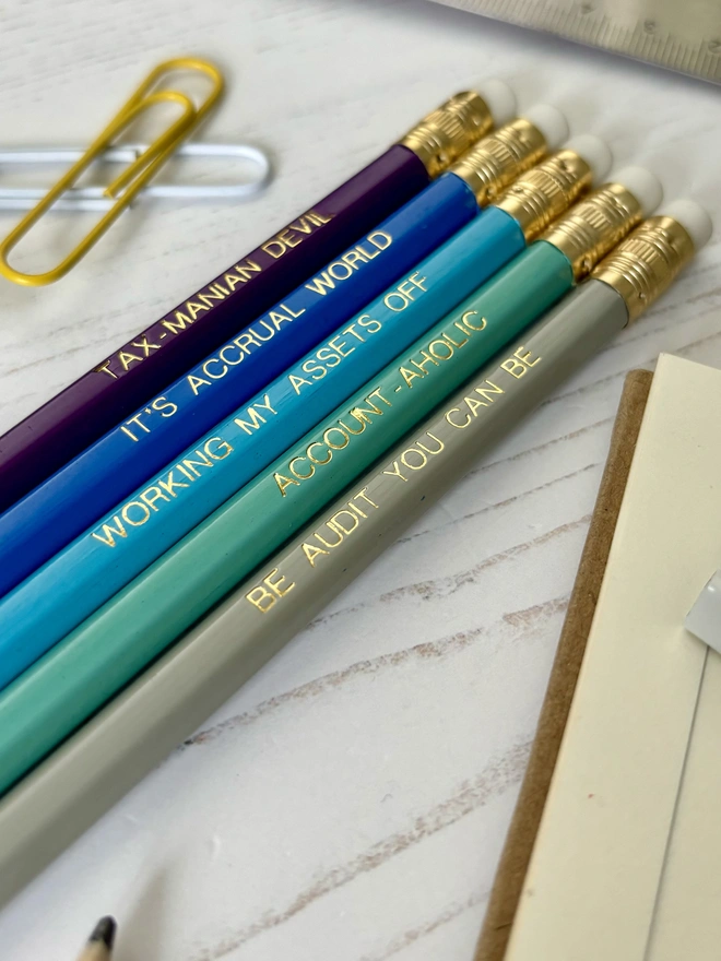 Finance Lovers Pencil Set (Set of 5)
