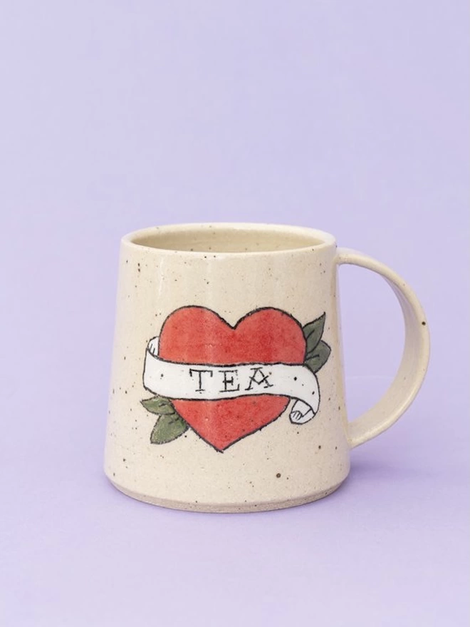 Tea Heart Tattoo Mug 