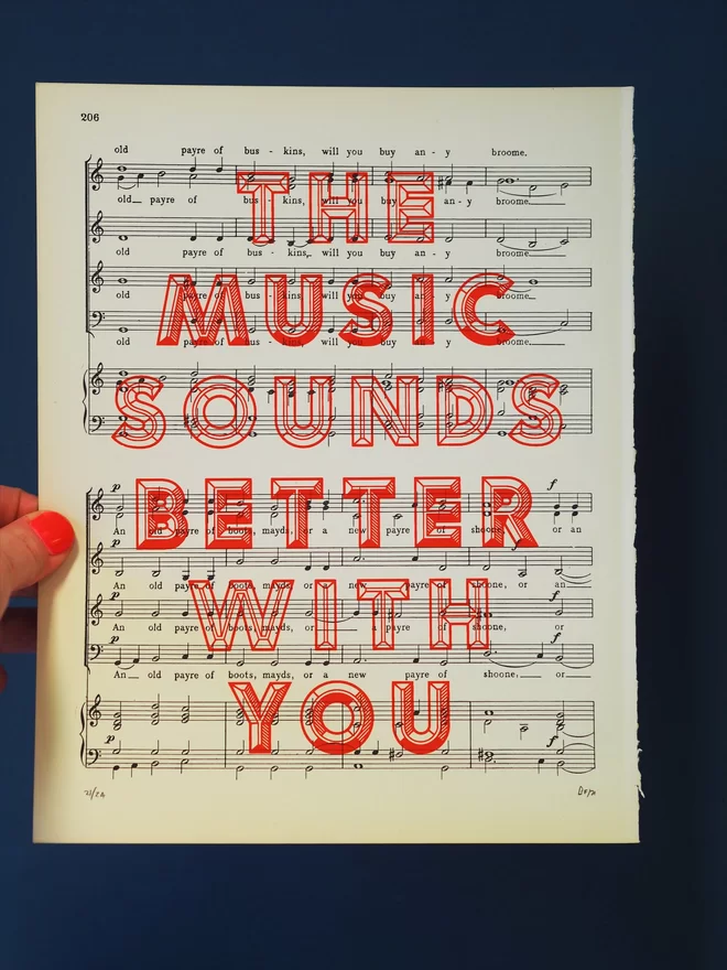 The Music Sounds Better With You Screenprint