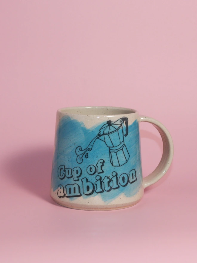 Cup of ambition blue left handed