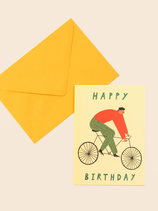 'Happy Birthday' Cyclist Card