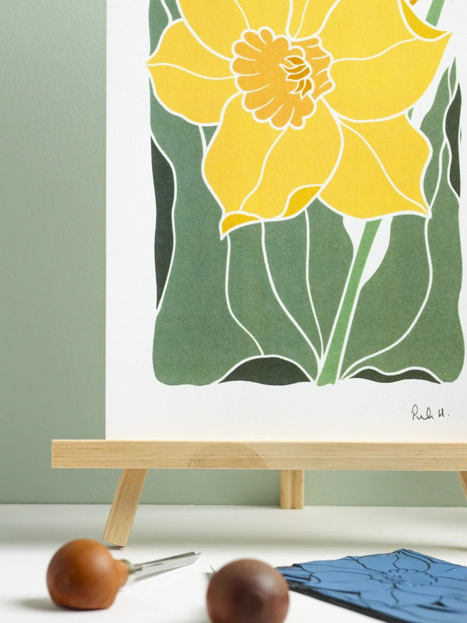 March birth flower, the daffodil art print.