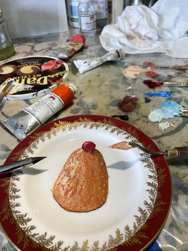 painting cake