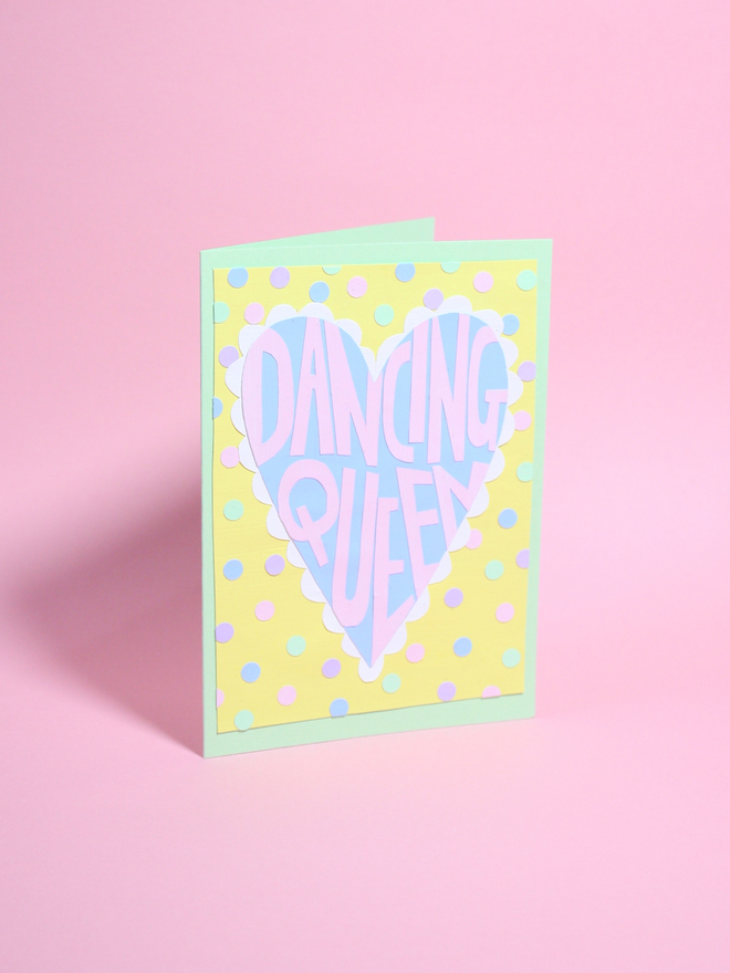 "Dancing Queen" Collaged Card