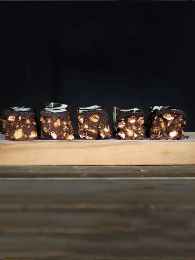 A tray of Rocky Road