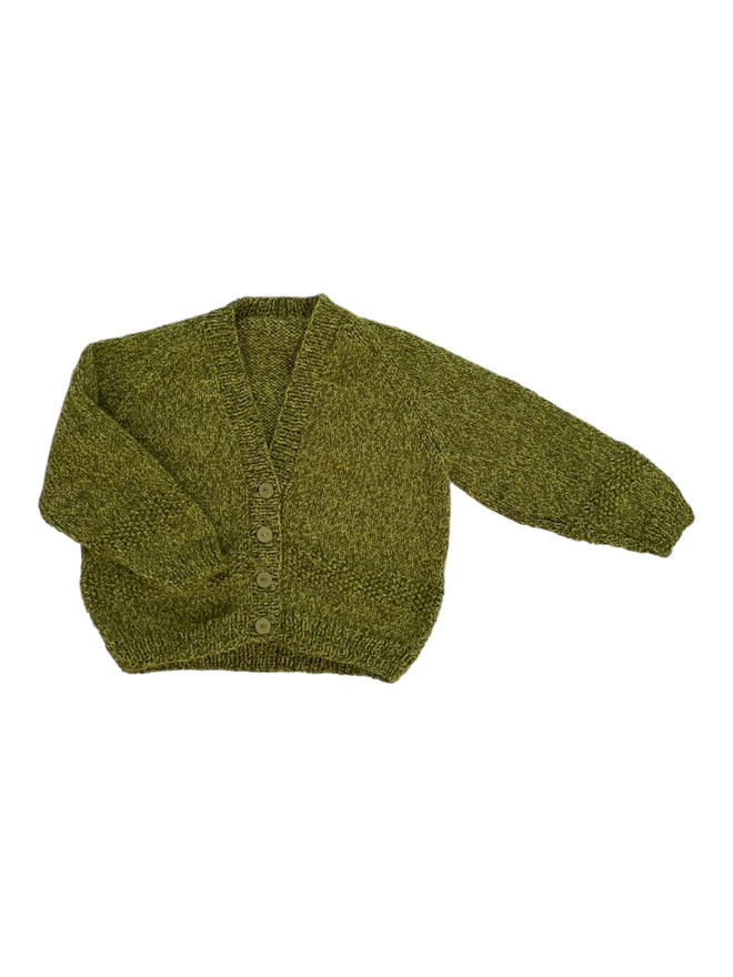 blank knitted cardigan on white backdrop