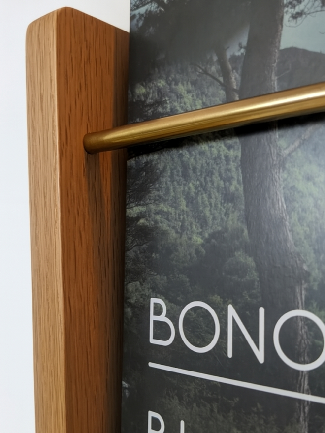 Compound Woodwork Shelf - Close Up of Steel Bar