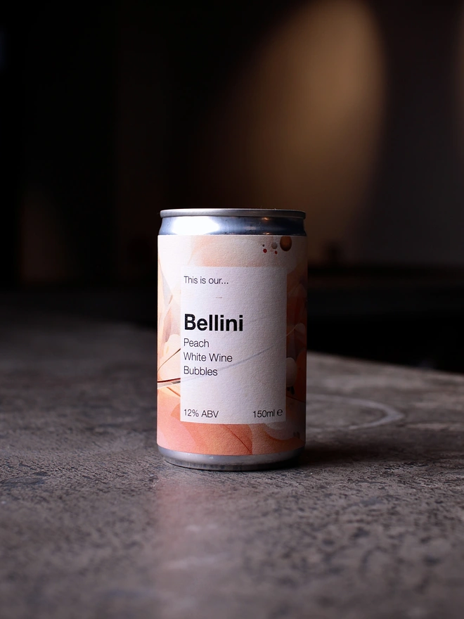 Bellini can photographed on concrete with a dark background