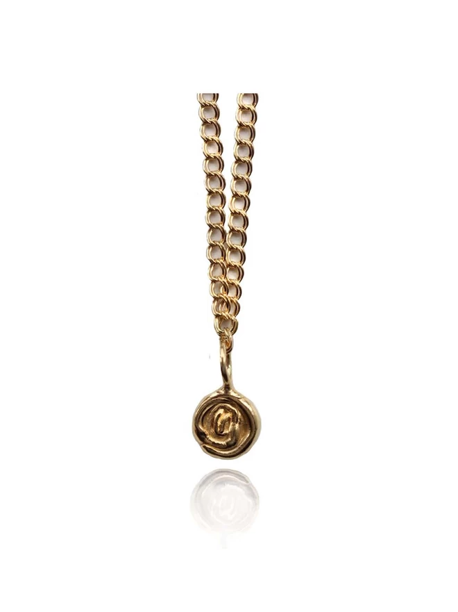 Spiral gold necklace