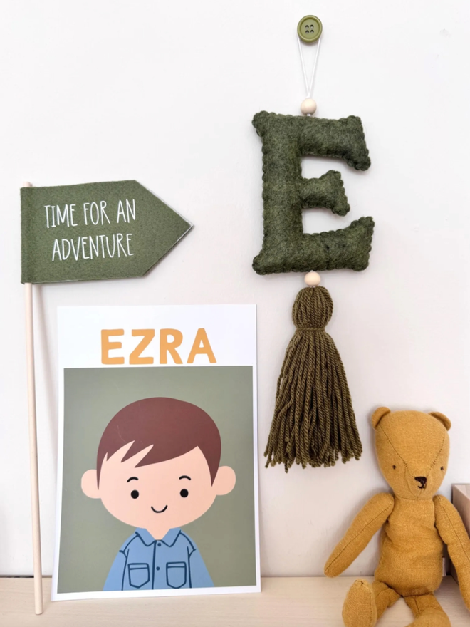 Personalised Felt Initial Decoration. An initial made of felt. 